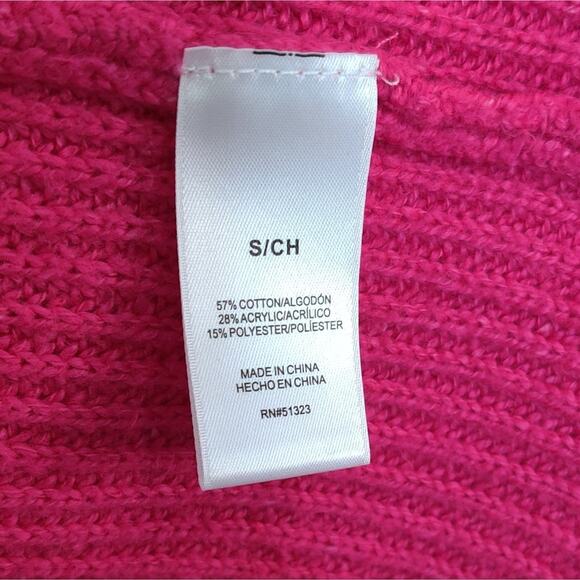 Vince Camuto Pink‎ Magenta Knit Sweater Bobble Stitch Puff Sleeve Ladies Small - Picture 6 of 15